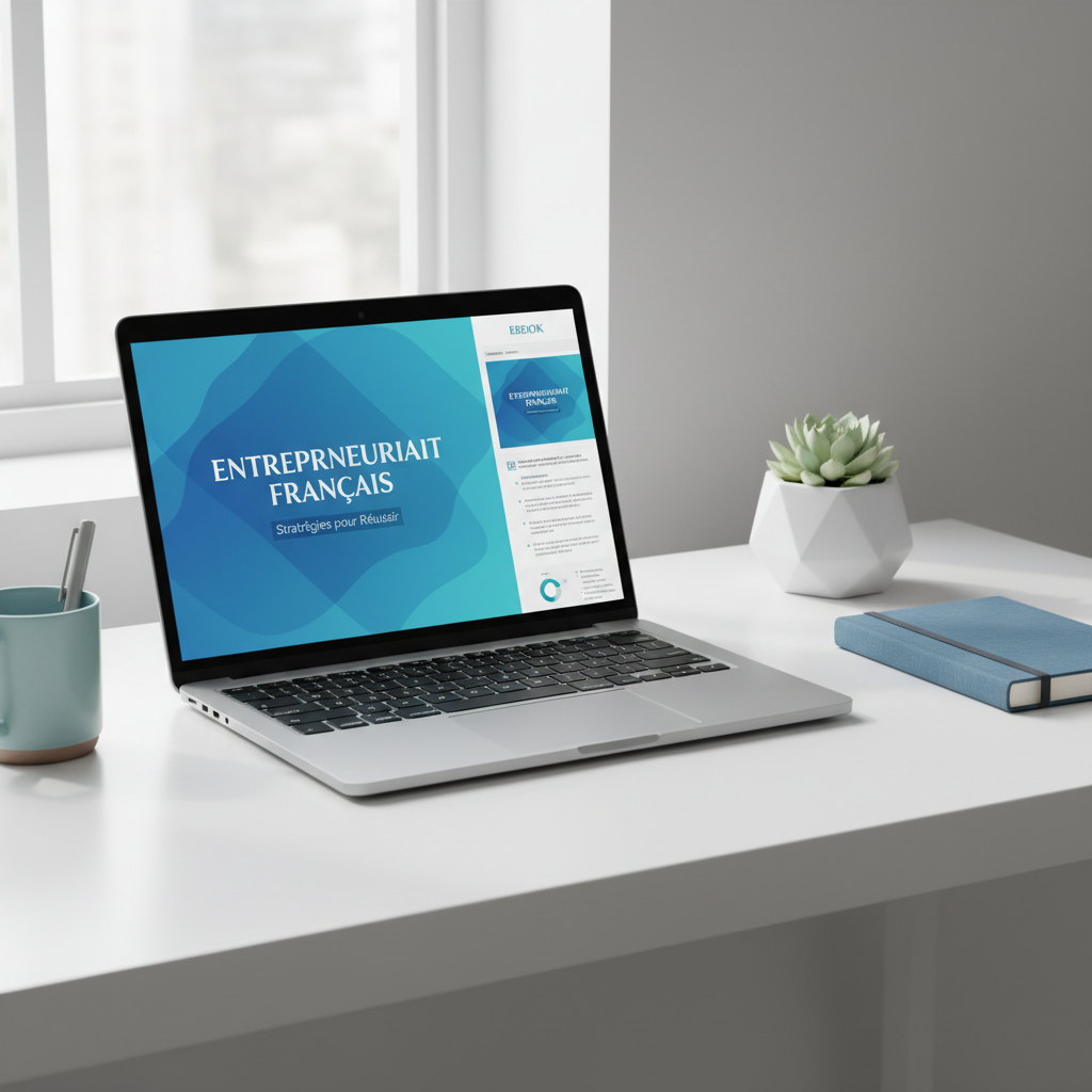 Mockup ebook sur laptop
